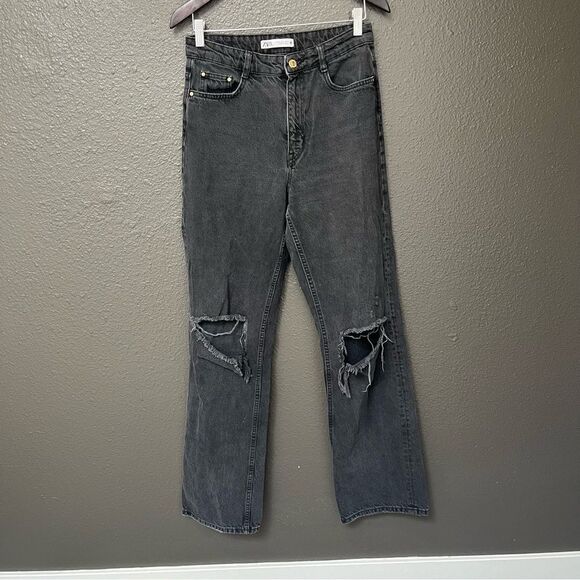 Zara distressed wide leg jeans - Picture 1 of 10